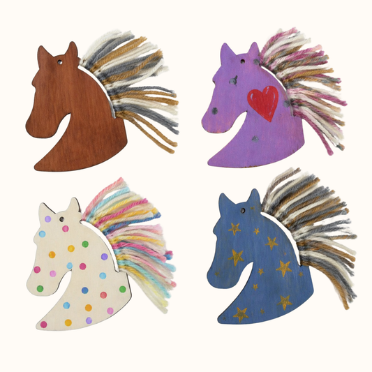 DIY wooden horses - make your own bag decoration